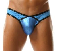 Men Underwear, S-XL Sizes, Low Waist Mesh Briefs, Breathable Pouch Design, Soft Nylon Spandex Fabric, Comfortable Daily Wear for Men(XL Blue)