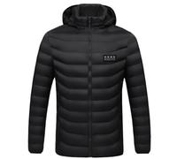 Men USB Electric Heating Jacket Warming Heated Coat S-8XL(Black,8XL)