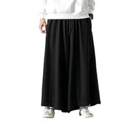 Men Vintage Mens Wide Leg Pant Oversized Harem Pants Men Trousers Korean Style Autumn Straight Pants Black XL