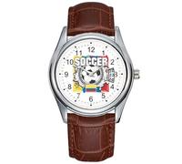 Men Watch Casual Waterproof Quartz Watches Clock Date Classic Business Brown Leather Christmas Wristwatch Flag of Columbia Wrist Watch, Brown, commercial