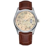 Men Watch Casual Waterproof Quartz Watches Clock Date Classic Business Brown Leather Christmas Wristwatch The Baltic Sea Wrist Watches, Brown, commercial