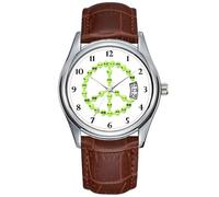 Men Watch Casual Waterproof Quartz Watches Clock Date Classic Business Brown Leather Christmas Wristwatch Alien Peace Watch, Brown, commercial