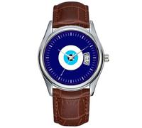 Men Watch Casual Waterproof Quartz Watches Clock Date Classic Business Brown Leather Christmas Wristwatch Evil Eye Charm Wristwatch, Brown, commercial