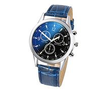 Men Watch Clearance UK, Men Business Quartz Watches 2025 Casual Retro Analog Display Wrist Watches Comfortable PU Leather Strap Mans Watches Gentlemen Gifts,u31ka