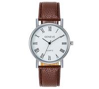 Men Watch Clearance UK, Men Business Quartz Watches 2025 Casual Retro Analog Display Wrist Watches Comfortable PU Leather Strap Mans Watches Gentlemen Gifts,u08ka