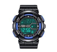 Men Watch for Father Days Easter Watch Waterproof Rubber Boy LCD Fashion Men's Digital Sport Stopwatch Date Wrist Men's Watch Go Move Pro Watches for Men (Dark Blue, One Size)