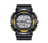 Men Watch for Father Days Easter Watch Waterproof Rubber Boy LCD Fashion Men's Digital Sport Stopwatch Date Wrist Men's Watch Go Move Pro Watches for Men (Yellow, One Size)