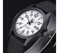Men Watch for Father Ramadan Gifts Outdoor Quartz Mens Watch Steel Wrist Stainless Analog Sports Date Men's Watch No Battery Watches Women (White, One Size)