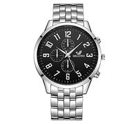 Men Watch for Ramadan Days Classic 2021 Wristwatch Fashion Mens Business Chronograph Steel Luxury Black Strap Quartz Men's Watch Teenage Watch Boys (Black, One Size)