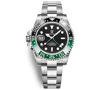 Men Watch Pagani Design GMT Watches for Men Automatic 40MM Date 100M Waterproof Stainless Steel Sapphire Glass Mechanical Wristwatches PD-1662 (3 Green Black)