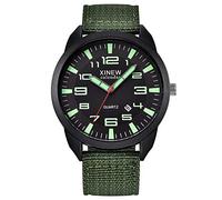 Men Watch Quartz Outdoor Men's Calendar Strap Simple Nylon Luminous Watch Dial Men's Watch Snk805 (C, One Size)