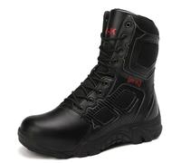 Men Waterproof Safety Shoes Security Steel Military Boots Working Steel Toe Anti-Smashing Work Boots Black 41