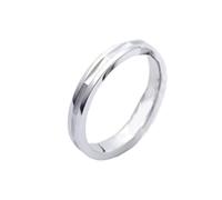 Men Wedding Bands, Silver Engagement Rings Polish 14K White Gold Size S 1/2 Woman Gifts Unique