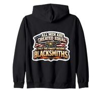 Men Were Created Equal Only The Finest Become Blacksmiths Zip Hoodie