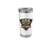 Men were Created Equal Only The Finest Become State Troopers Stainless Steel Insulated Tumbler