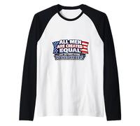 Men were Created Equal The Finest Become Police Officer USA Raglan Baseball Tee