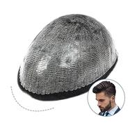 Men Wig Men's Toupee 0.12-0.14mm Thickness Injection Skin Toupee Hairpieces 8×10inch Men's Capillary Prosthesis 110% Density Natural Male Human Hair System Toupee Mens Wigs(6 INCHES-1B10#-110%-8X10)