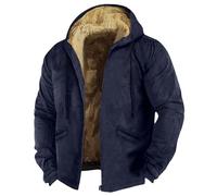 Men Winter Coats Men Winter Coats Sherpa Jacket Men Fleece Pullover Mens Flannel Mens Winter Coats with Hood Long Jacket for Men Lined Flannel Jacket for Men Mens Hoodies（2-Dark Blue,4X-Large）