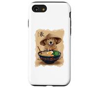 Men Woman Kawaii Eating Ramen Japanese Golden Retriever Case for iPhone SE (2020) / 7 / 8