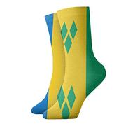 Men Women Athletic Socks Flag Of Saint Vincent Grenadines Hiking Socks Super Soft Cool Crazy Socks Casual Office Socks For Trekking Sport Camping