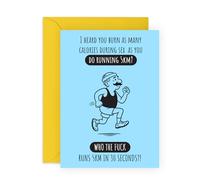 Men Women Birthday Card - Adult Humour Running Joke - Hilarious Cheeky Card for Boyfriend, Girlfriend, Husband, Wife, Friends, Hubby, Wifey, Partner, Spose, Babe, Darling - Comes with Stickers