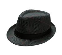 Men Women Classic Vintage Plain Fedora Hat Wide Brim Square Cartridges Panama Hat Summer Outdoor Lightweight UV Protection Gambler Hats Trendy Casual Breathable Beach Sunhats