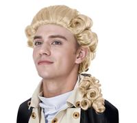 Men Women Colonial Vintage Court Judge Wig with Ringlets Unisex Adults Historical Lawyer Curl Wig Costume Novelty Fancy Dress Headwear Hairpiece for Halloween Party Cosplay Role Play Opera