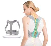 Men Women Corrector Adjustable Upper Back Brace for Clavicle Support and Providing Pain Relief (Color Grey, Size : Large) Decorate