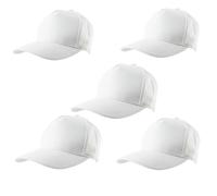 Men & Women Cotton Cap Pack of 5 Combo | Plain Solid Casual Caps | Adjustable Hook & Loop Closure Hat | Heavy Brushed Fabric Sports Cap | Free Size Daily Wear Outdoor Running Travel Cap