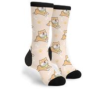 Men Women Crew Socks Cute Shiba Inu Dog Office Socks Funky Cool Crazy Socks Anti Blister Athletic Socks For Walking Trekking Cycling