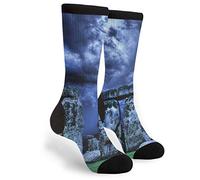 Men Women Crew Sports Socks Stonehenge England Walking Socks Funky Athletic Crew Socks Anti Blister Hiking Socks For Hiking Trekking Climbing
