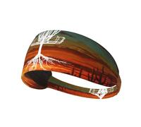 Men Women Disc Golf Tree Roots Pattern Workout Sweat Bands Sports Headbands For Running Yoga Golf Gym Camping Tennis