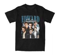 Men Women Edward Cullen Homage Twilight T Shirts Stuff Pure Cotton T-Shirt Clothing Cool Tees Black M