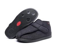 Men Women Extra Wide Diabetic Winter Boots Outdoor Shoes for Swollen Feet Deformities Edema (Black, Adult, Men, 8.5, Numeric, UK Footwear Size System, Wide)