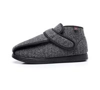 Men Women Extra Wide Diabetic Winter Boots Outdoor Shoes for Swollen Feet Deformities Edema (Grey, Adult, Men, 10, Numeric, UK Footwear Size System, Wide)