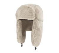Men Women Faux Fur Trapper Hat Balaclavas with Ear Flaps, Winter Windproof Warm Plush Ushanka Russian Cap Coldproof Running Camping Hunting Cycling Ski Bomber Hat Full Hood Skull Cap
