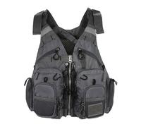 Men Women Float Jacket Multi-Pocket Fishing Design High Buoyancy Lightweight with Reinforced Straps for Kayaking Boating Water Sports Use(GRAY)