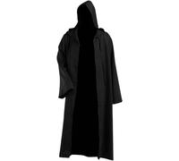 Men Women Halloween Cape Warehouse Clearance Unisex Witch Wizard Cloak Renaissance Medieval Poncho Cardigans Full Length Capes Hooded Cloaks Gothic Victorian Coat Party Cosplay Fancy Dress Costume