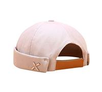 Men Women Hat Cap Casual Sailor Mechanic Brimless Solid Colour Baseball Cap Men Black, beige, One Size