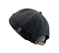 Men Women Hats Beanie Skullcap Worker Sailor Cap Worker Hat Rolled Cuff Retro Fashion Brimless Hat with Adjustable