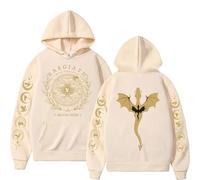 Men Women Hoodie Fourth Wing Graphic Hoodies Basgiath War College Dragon Rider Sweatshirt Autumn/Winter Fashion Trend Hoodie Streetwear XS-3XL-Khaki||3XL