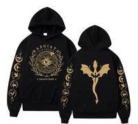 Men Women Hoodie Fourth Wing Graphic Hoodies Basgiath War College Dragon Rider Sweatshirt Autumn/Winter Fashion Trend Hoodie Streetwear XS-3XL-Black||M