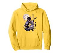 Men Women Kids Japanese Art Samurai Cat Lovers Pullover Hoodie