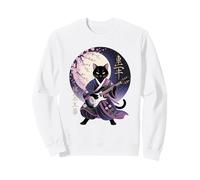 Men Women Kids Japanese Art Samurai Cat Lovers Sweatshirt
