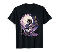 Men Women Kids Japanese Art Samurai Cat Lovers T-Shirt