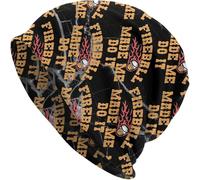 Men Women Knit Hat Fireball Made Me Do It Knit Winter Hats Comfortable Stretch Knit Skull Cap Lightweight Chemo Hat for Winter Outdoor Sports