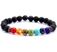 Men Women lava Rock 7 chakra Aroma Essential Diffuser bracelet Elastic Natural Stone Yoga Beads bracelet Bangle Clever treatment