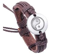 Men Women Lover Leather Bracelet Tai Chi Hemp Rope Bracelet Rock Punk Bangles Nice processing