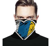 Men Women Magic Headband Canary Islands Islanders Flag Heart Neck Gaiter Multifunctional Tube Scarf Stylish Headscarf For Outdoor Volleyball Soccer