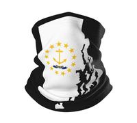 Men Women Neck Gaiter Flag Map Of Rhode Island Magic Headband Stylish Bandana Warmer Headscarf For Running Climbing Football